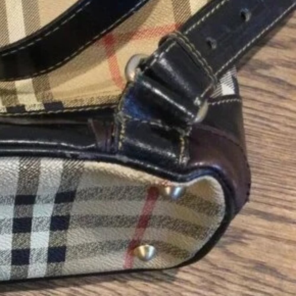 Burberry Beige and Black Check Backpack - Picture 15 of 15